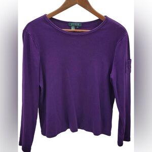 Ralph Lauren Women's Purple Long Sleeve Top